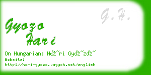 gyozo hari business card